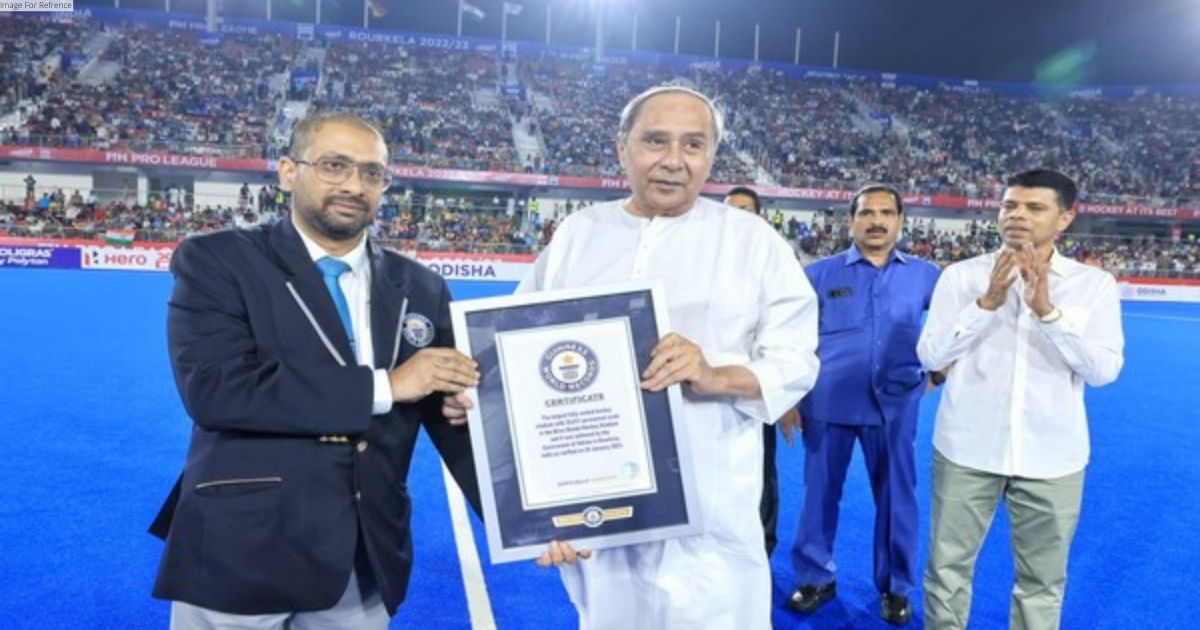Odisha CM Patnaik receives certificate from Guinness Book of World Records for Birsa Munda Hockey Stadium